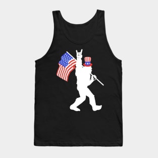 Bigfoot Flag Funny best gift for 4th of July Tank Top